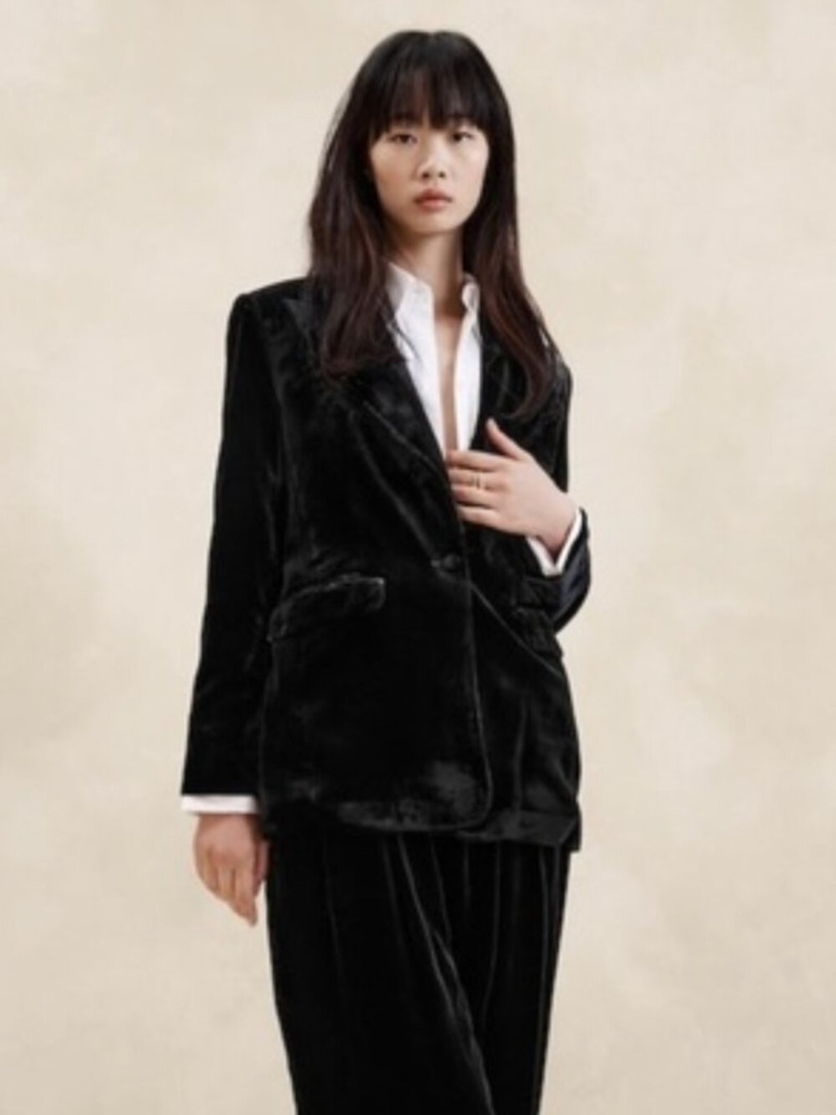 Nwt Banana Republic Alyse Relaxed Velvet Blazer